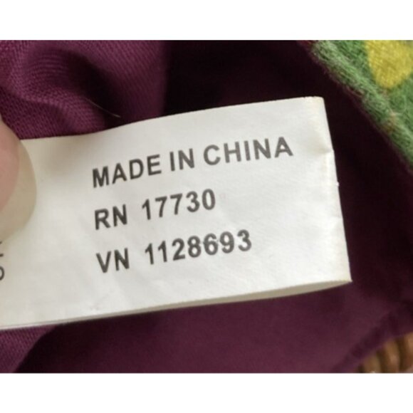 Large Antique Wicker & Canvas Handbag Colorful Floral Boho Beach Vacation - Picture 8 of 13